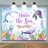 Lofaris Under The Sea Marine Organism Birthady Backdrop